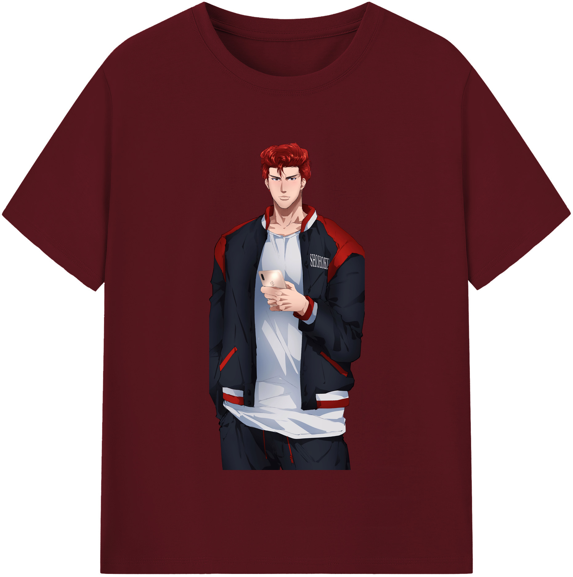 SLAM DUNK／スラムダンク 綿100％半袖Tシャツ（フロントプリント）